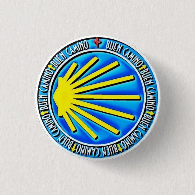 Badge Rond 2,50 Cm Camino de Santiago (Devant)