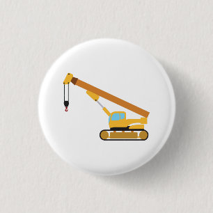 Badge Rond 2,50 Cm Camion de construction de grue
