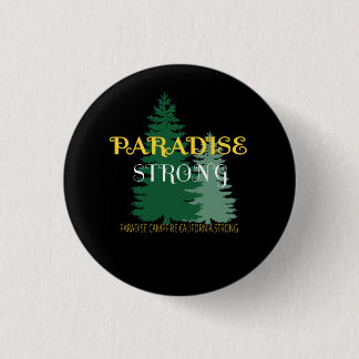 Badge Rond 2,50 Cm camp de paradis feu californie forte vintage