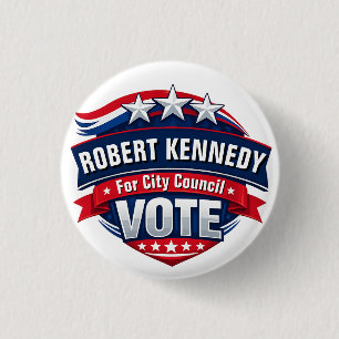 Badge Rond 2,50 Cm Campagne Patriotique Personnalisée Vote