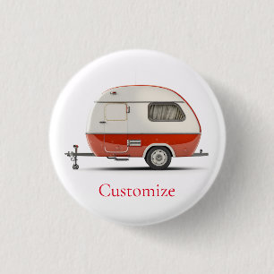 Badge Rond 2,50 Cm Camper Teardrop Classic Retro Thunder_Cove