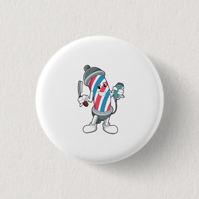 Badge Rond 2,50 Cm Can as Hairtravh Razor (Devant)