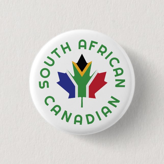 Badge Rond 2,50 Cm Canadien sud-africain (Devant)