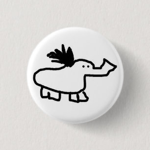 Badge Rond 2,50 Cm Canard d'éléphant