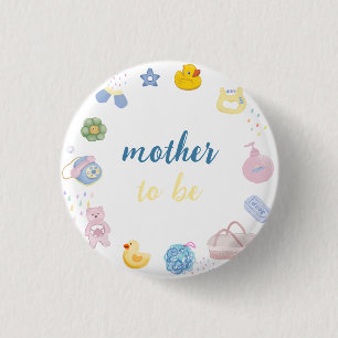 Badge Rond 2,50 Cm Canard en caoutchouc amusant pour douche de bébé p