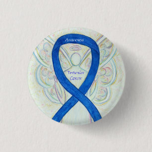 Badge Rond 2,50 Cm Cancer testiculaire Sensibilisation à l'angle Écor