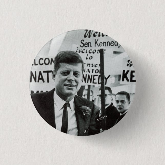 Badge Rond 2,50 Cm Candidat Kennedy (Devant)