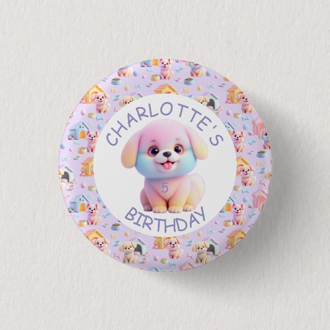 Badge Rond 2,50 Cm Canine 2 (Devant)