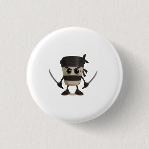 Badge Rond 2,50 Cm Cappuccino Assassino