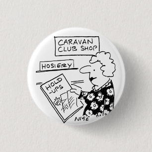 Badge Rond 2,50 Cm Caravan Club Shop Hosiery Hold-Up Cartoon