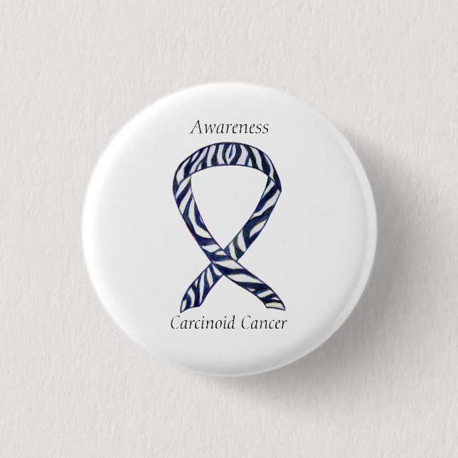 Badge Rond 2,50 Cm Carcinoïde Cancer Sensibilisation Ruban Personnali (Devant)