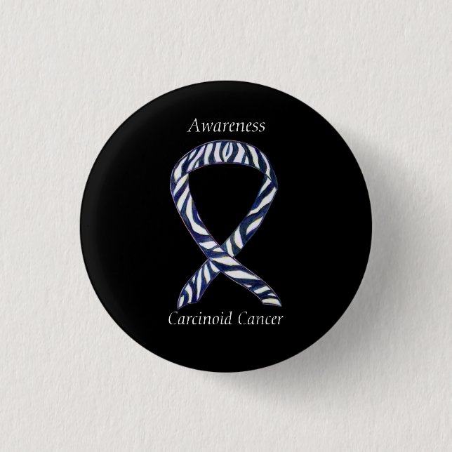 Badge Rond 2,50 Cm Carcinoïde Cancer Sensibilisation Ruban Personnali (Devant)