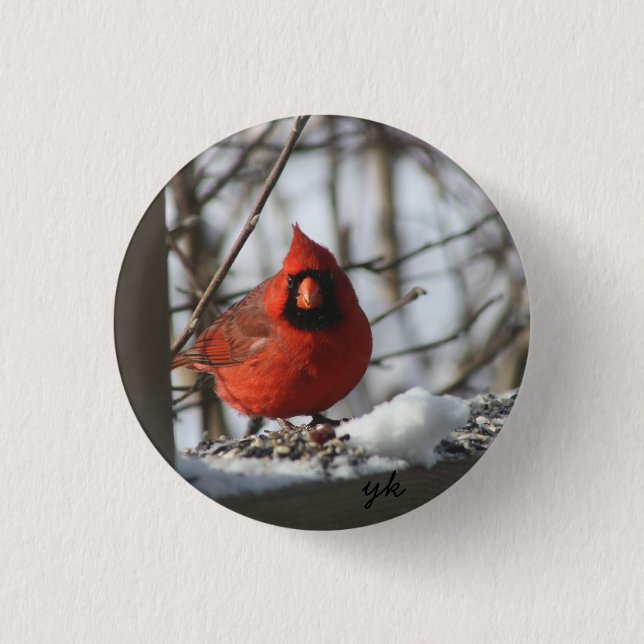 Badge Rond 2,50 Cm Cardinal (Devant)