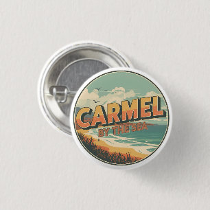 Badge Rond 2,50 Cm Carmel au bord de la mer californie côte pacifique