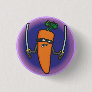 Badge Rond 2,50 Cm Carotte de Ninja