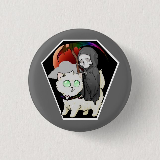Badge Rond 2,50 Cm Cartes de décès (Devant)