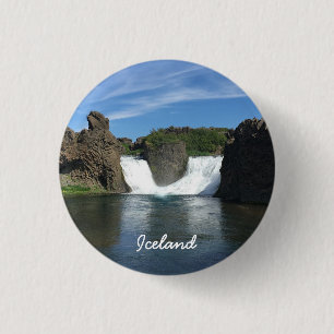 Badge Rond 2,50 Cm Cascade islandaise