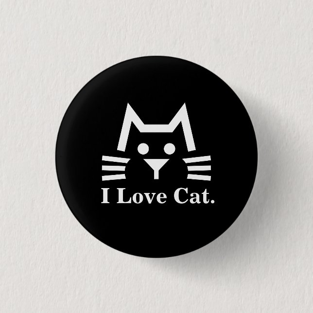 Badge Rond 2,50 Cm Cat-FaceBK 缶バッジ (Devant)