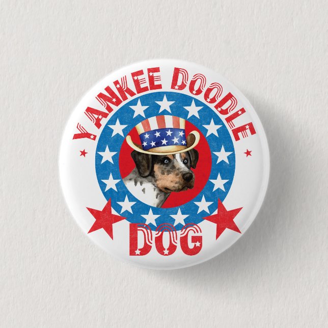 Badge Rond 2,50 Cm Catahoula patriotique (Devant)