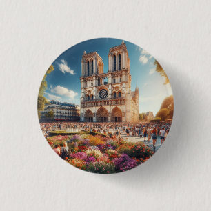 Badge Rond 2,50 Cm Cathédrale Notre-Dame de Paris