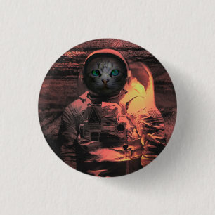 Badge Rond 2,50 Cm catstronaut