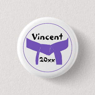 Badge Rond 2,50 Cm Ceinture de pourpre d'arts martiaux