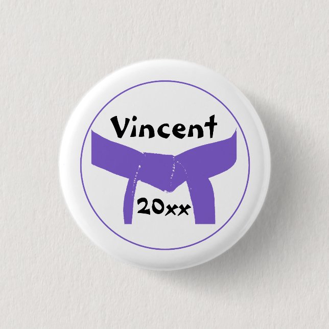 Badge Rond 2,50 Cm Ceinture violette des arts martiaux (Devant)