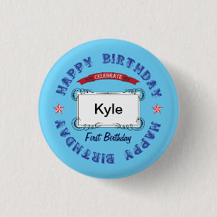 Badge Rond 2,50 Cm Célébration d'anniversaire