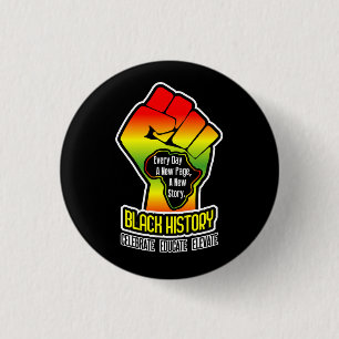 Badge Rond 2,50 Cm Célébration de l'histoire NOIRE