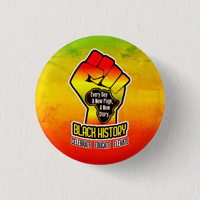 Badge Rond 2,50 Cm Célébration de l'histoire NOIRE (Devant)
