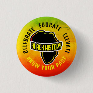 Badge Rond 2,50 Cm Célébration de l'histoire NOIRE sur le terrain dég