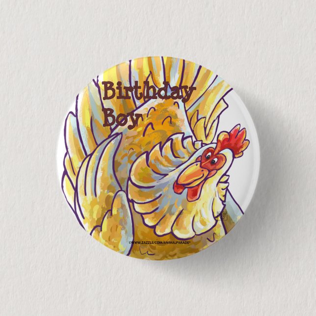 Badge Rond 2,50 Cm Centre de fête au poulet (Devant)