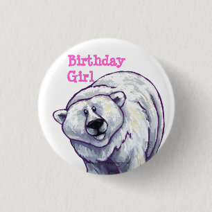 Badge Rond 2,50 Cm Centre de la fête de l'ours polaire