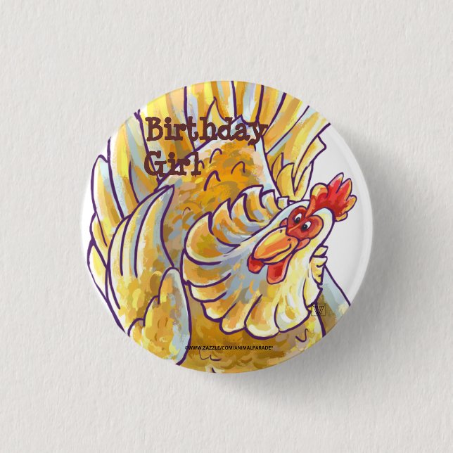 Badge Rond 2,50 Cm Centre de la fête du poulet (Devant)