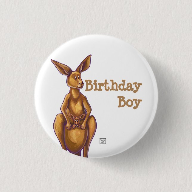 Badge Rond 2,50 Cm Centre du parti Kangaroo (Devant)