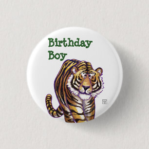 Badge Rond 2,50 Cm Centre du Tiger