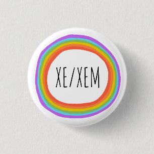 Badge Rond 2,50 Cm Cercle arc-en-ciel coloré XE/XEM