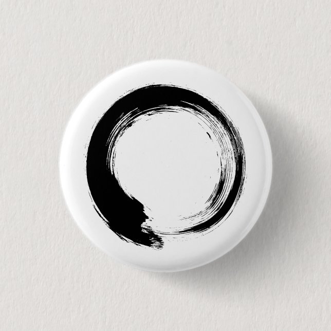 Badge Rond 2,50 Cm Cercle Zen Enso (Devant)