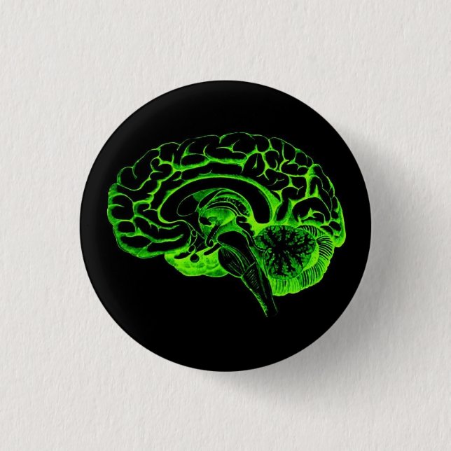 Badge Rond 2,50 Cm Cerveau de zombi (Devant)