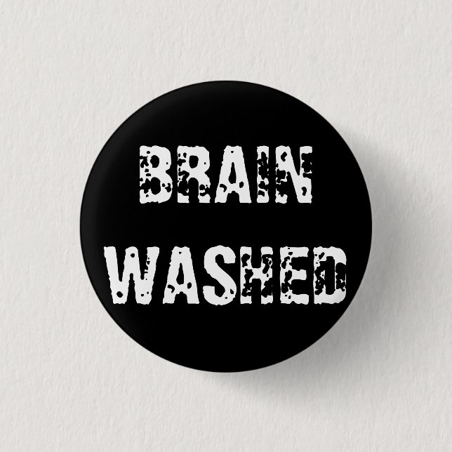 BADGE ROND 2,50 CM CERVEAU LAVÉ (Devant)