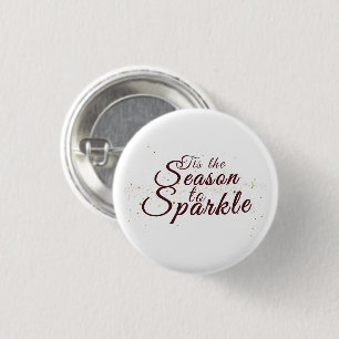 Badge Rond 2,50 Cm C'est la saison à Sparkle, l'élégance de Noël,