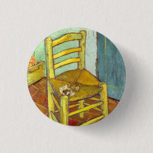 Badge Rond 2,50 Cm Chaise Vincent Van Gogh avec tuyauterie