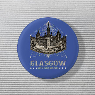Badge Rond 2,50 Cm Chambres de la ville de Glasgow