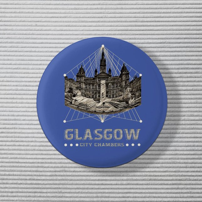 Badge Rond 2,50 Cm Chambres de la ville de Glasgow (Créateur téléchargé)