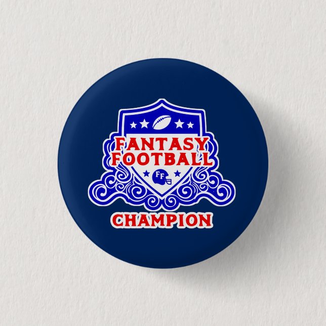 Badge Rond 2,50 Cm Champion d'Imaginaire de football (Devant)
