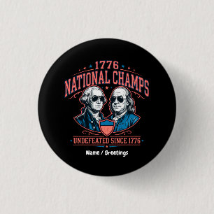 Badge Rond 2,50 Cm Champions nationaux vintage graphique invaincus 17
