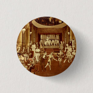 Badge Rond 2,50 Cm Chapa Art Déco Night Club (édition dorée)