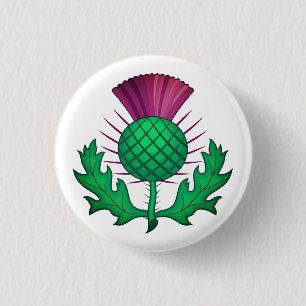 Badge Rond 2,50 Cm Chardon écossais