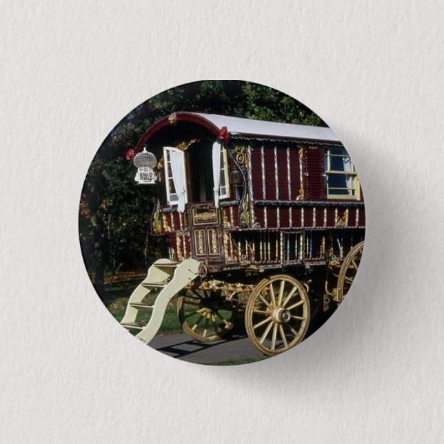 Badge Rond 2,50 Cm chariot gitan (Devant)