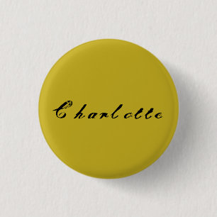Badge Rond 2,50 Cm Charlotte d'antiquité noire orpheline de